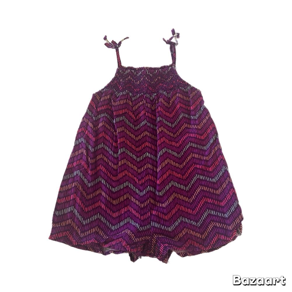 Cat & Jack Smocked Spaghetti Strap Romper Girls 12M Purple